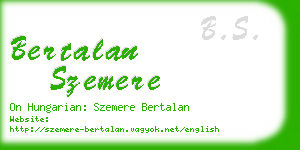 bertalan szemere business card